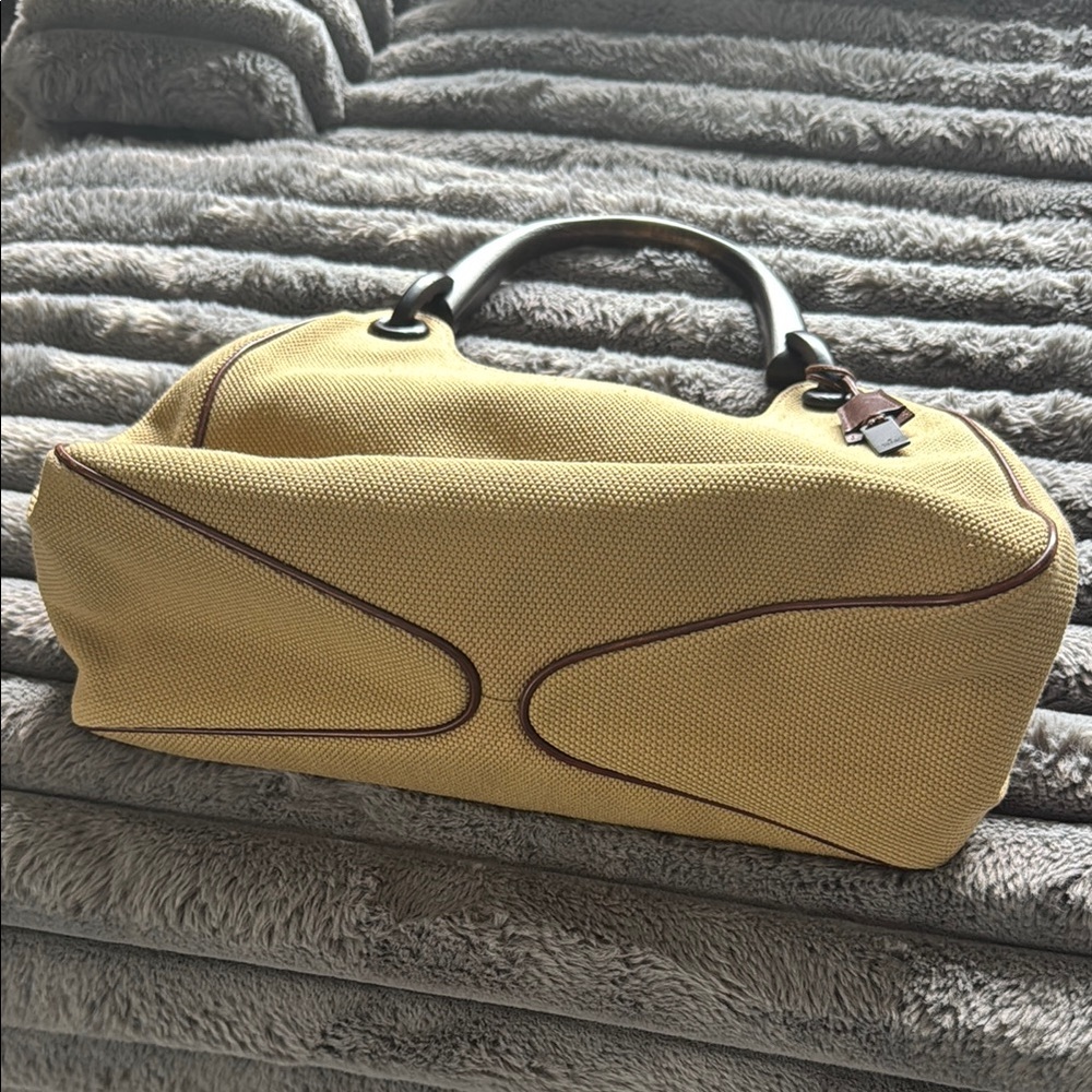 Gucci Yellow Canvas Top Handle handbag - Picture 3 of 12